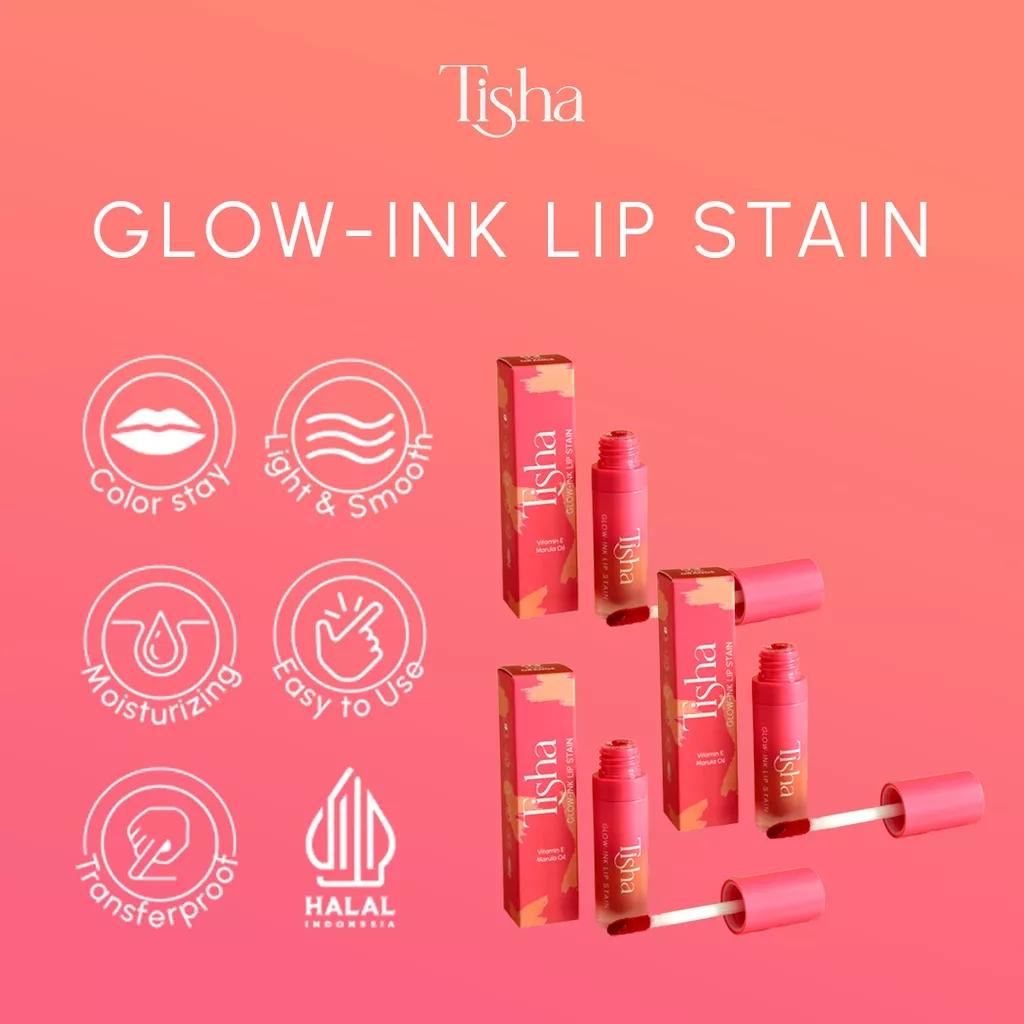 TISHA glow ink lip stain lip tint / lip tint