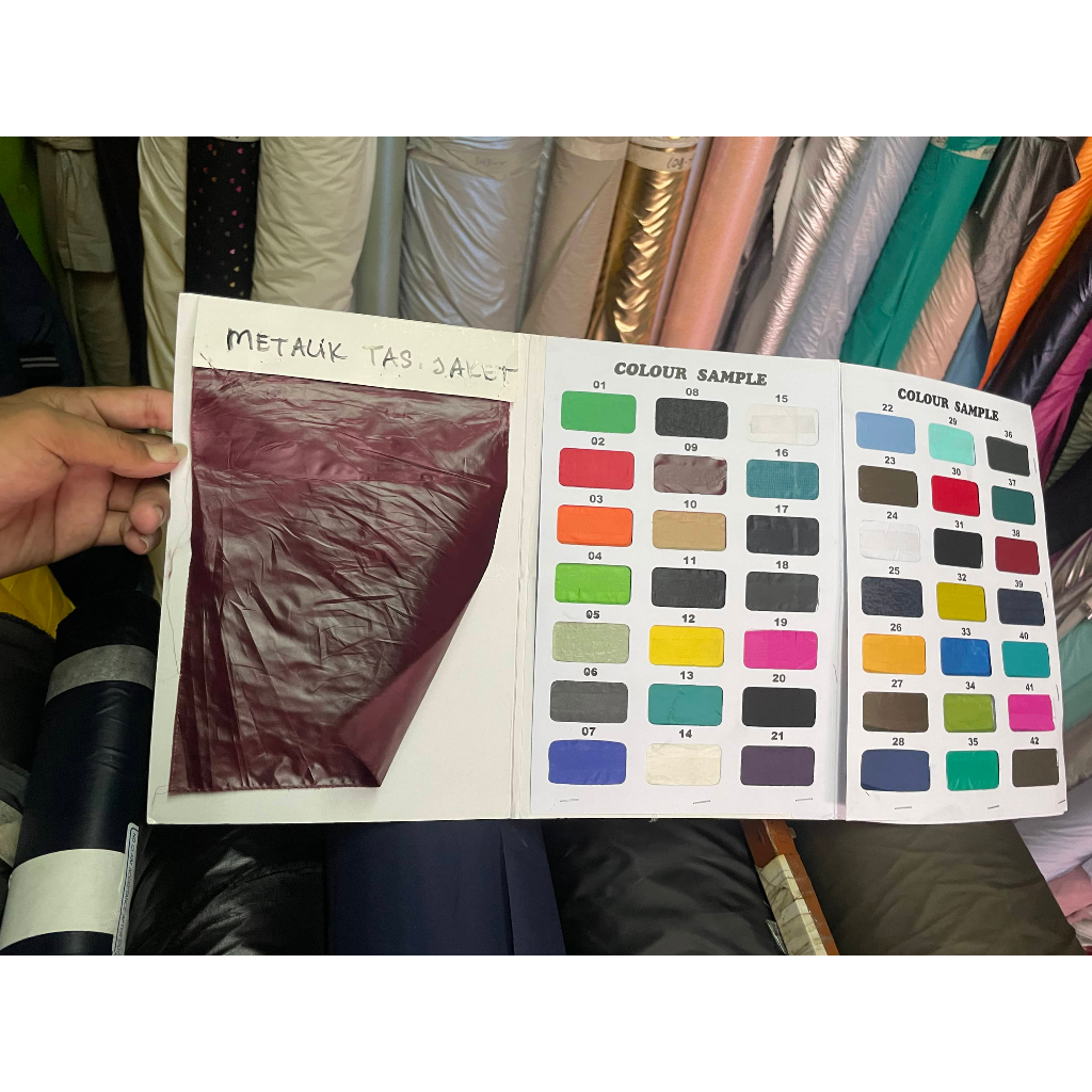 KAIN MUKENA BAHAN PARASUT METALIK/NON METALIK Bahan mukena travel