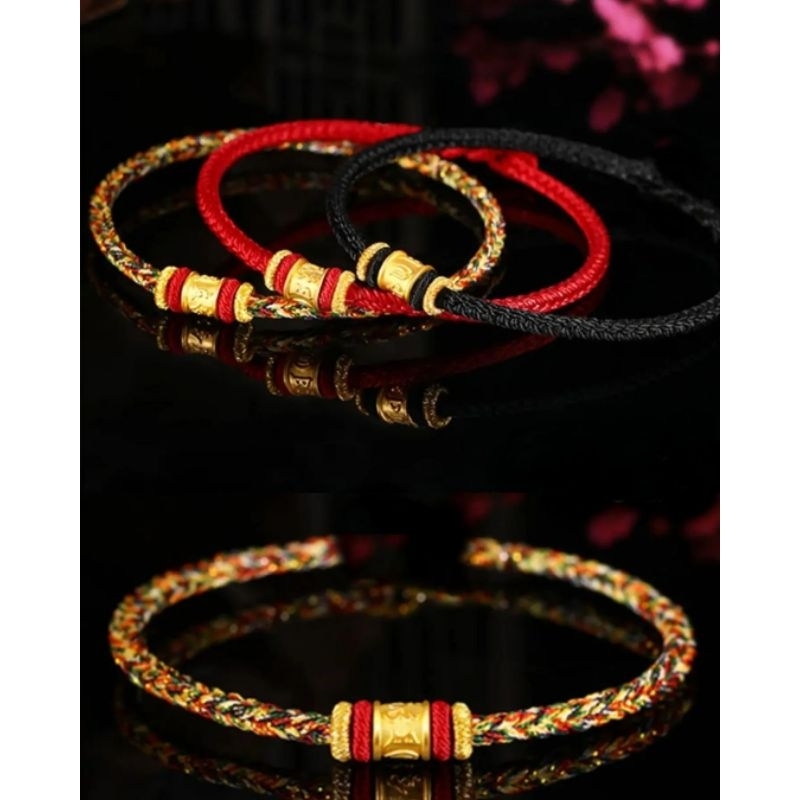 gelang pandora variasi emas 24k hongkong 999 charm baby mini pipa bambu tabung mantra kado unik mura