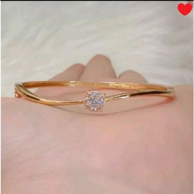 gelang titan lapis emas 24k  terviral