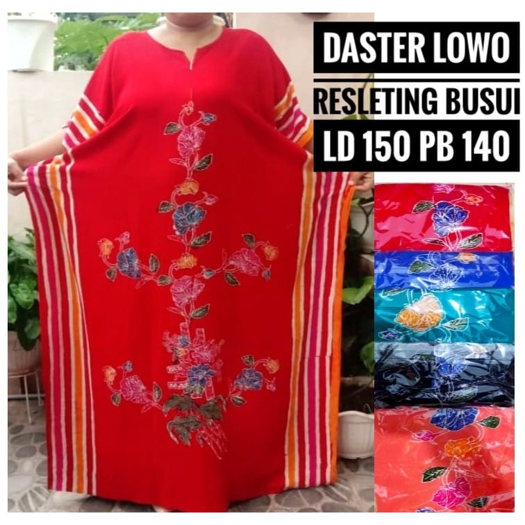 Daster Lowo kalong Jumbo Batik bali Ld 150 - 190  lengan Panjang  Batik Cap Premium