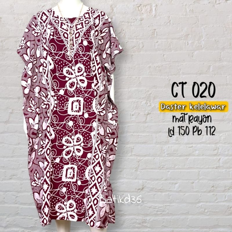 Baju Tidur Daster Kelelawar CT 20 Rayon Adem Jumbo Wanita model kekinian santai modern merah maroon