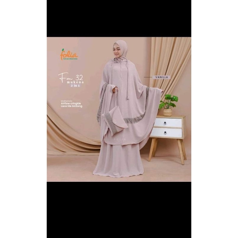 mukena Folia FM 32 mukena 2 in 1
