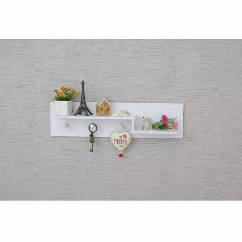 ￼Rak dinding vintage MINIMALIS  aesthetic gantung (dengan 3buah hook gantungan ) MB627 tempat gantun