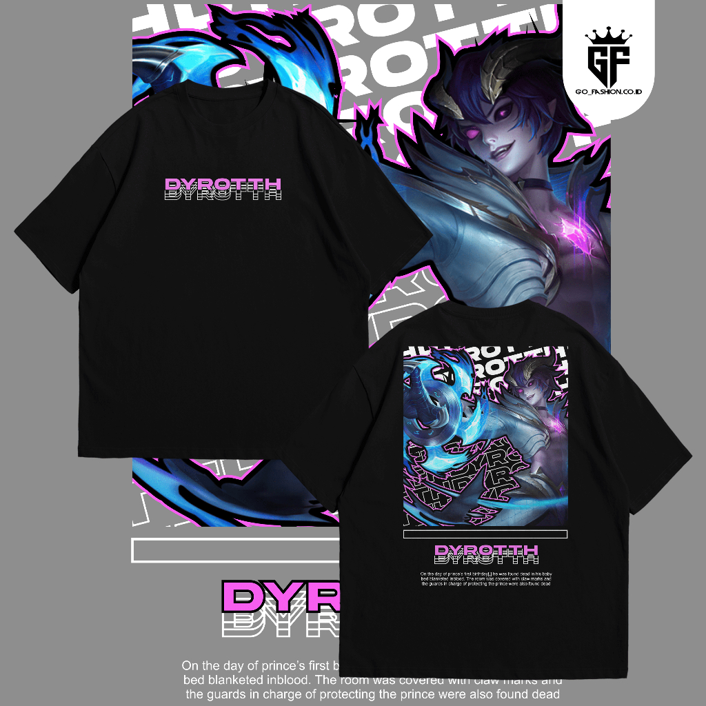 Kaos T-shirt Mobile Legend Hero DYRROTH Baju ML Game Moba Distro Atasan Pria Wanita Premium