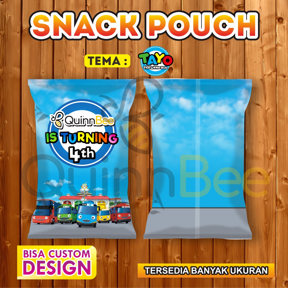 

Snack Pouch Jumbo|Pouch Ultah|Kemasan Snack Ulang Tahun|Birthday Snack Pouch (Gratis Design) - TAYO LITTLE BUS