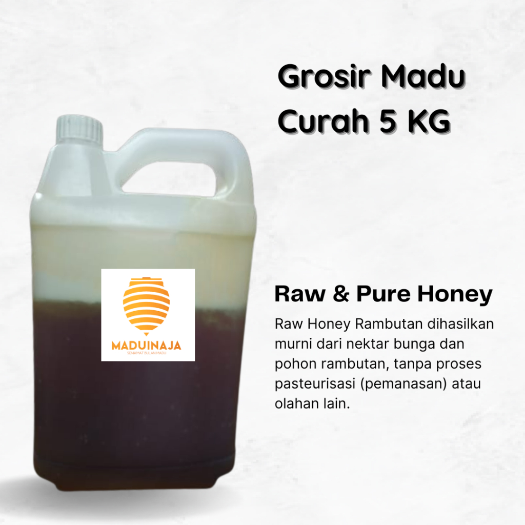 

Grosir Madu Curah 5 KG Madu Murni Nektar Bunga Rambutan