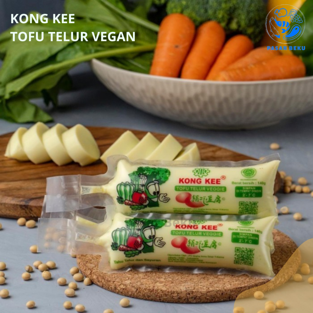 

(Khusus AREA SUMBAR) Kong Kee Tofu Telur Vegan 140gr Frozen Food Pasar Beku Padang