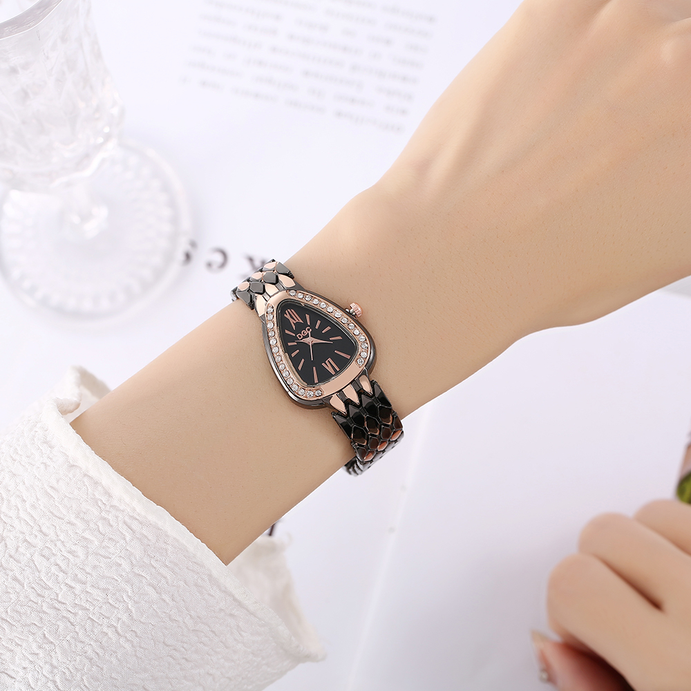 COD✅ Jam Tangan Wanita Analog Quartz Casual Fashion Strap Rantai Stainless Steel Import W258