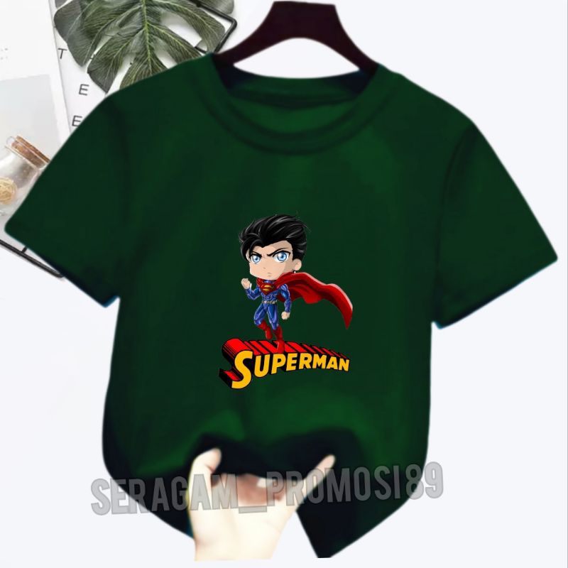 Baju Kaos Pendek Anak Laki SUPERMAN 2-10 Tahun / Kaos Katun Anak Murah / Kaos Oblong T-shirt Anak-Anak