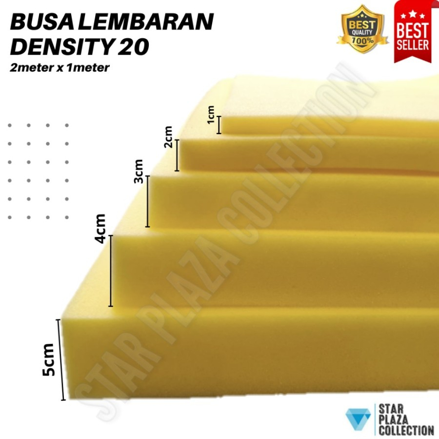 Busa Lembaran Royal Foam Kuning Yellow-3 - Density 20 (Sofa, Jok, Kursi, Mebel, Matras Kasur) - KHUSUS GOSEND &amp; GRAB