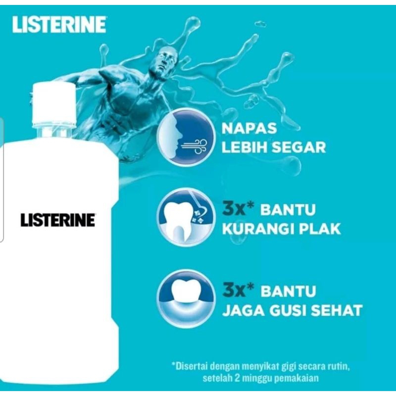 LISTERINE COOL MINT ANTISEPTIC MOUTHWASH/ Obat Kumur Antiseptik 250 ML