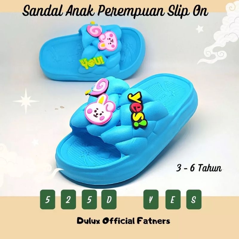 Sandal  anak model slop anyam kepang(525d)