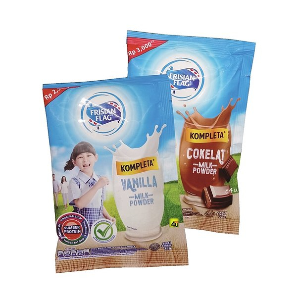 

Susu Bubuk Frisian Flag KOMPLETA Cokelat / Vanila Sachet Renceng 10 x 35 gr