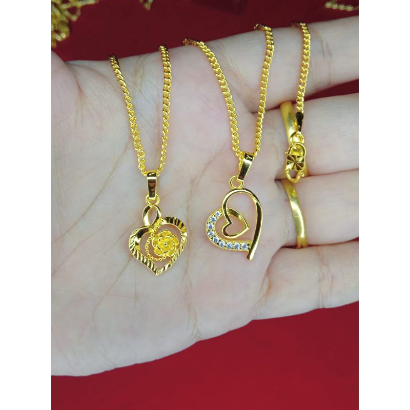 kalung limpis love 2 lapis emas 24k