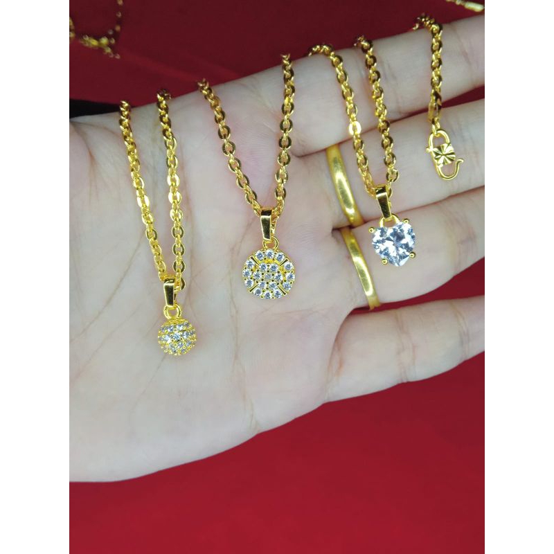 kalung kaca kristal anak dan dewasa lapis emas 24k