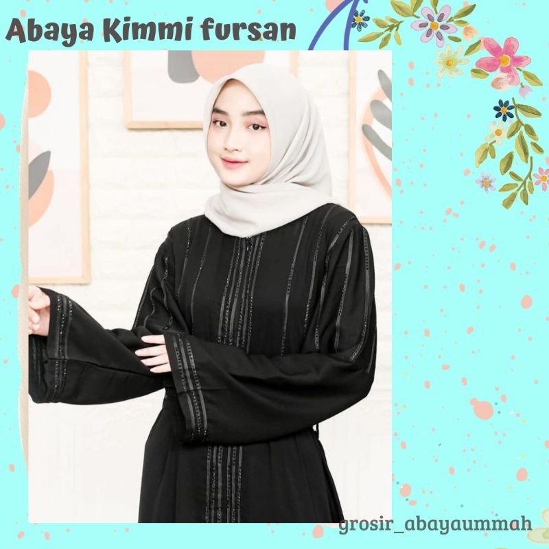 abaya terbaru abaya fursan abaya elegant ABAYA KIMMI FURSAN BLACK abaya saudy