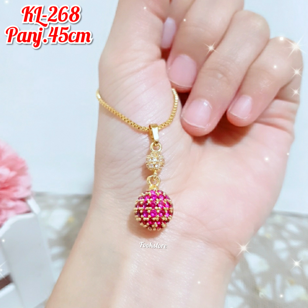 KALUNG DEWASA MOTIF LIONTIN BOLA MATA WARNA/KL-268