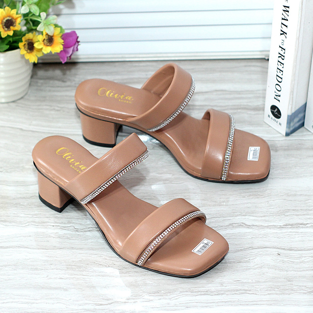 Sandal wanita hak tahu 5cm ban 2 - CLAIRA 01