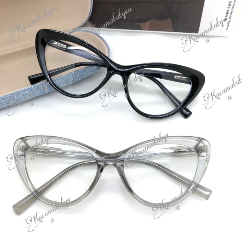 Frame Kacamata HUGOS 1002 Kacamata Wanita Cat Eye Kacamata Anti Radiasi Kacamata