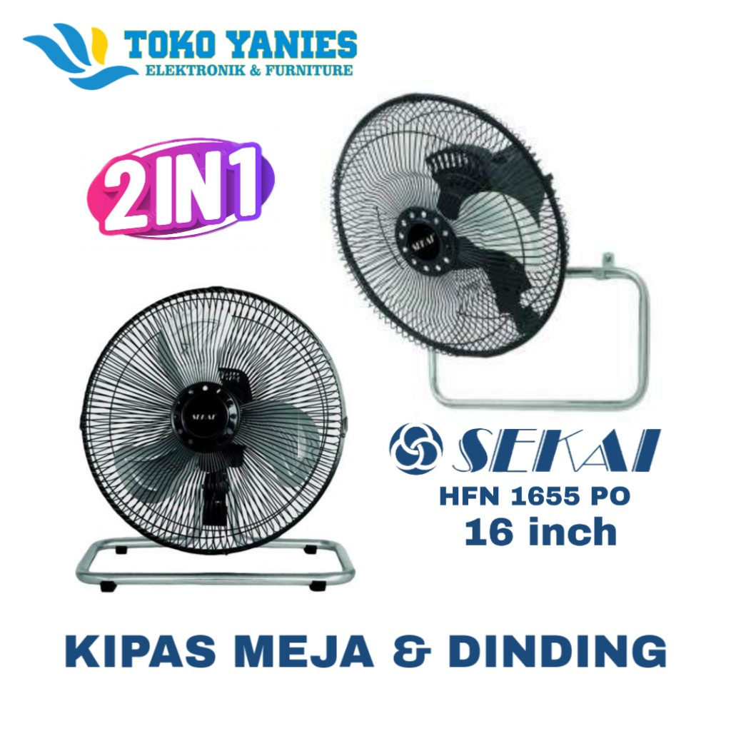 SEKAI HFN 1655 PO 16inch kipas angin duduk dan dinding