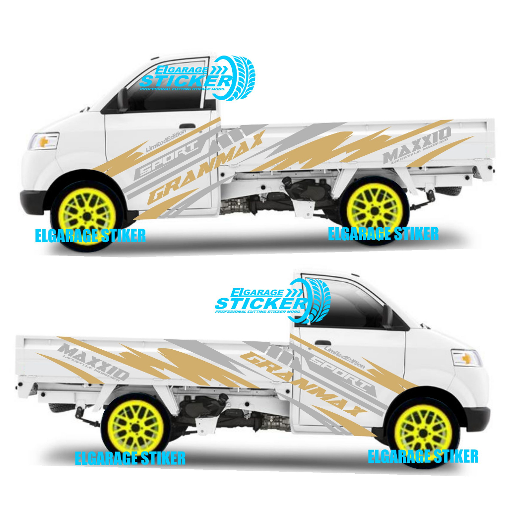 STIKER VARIASI BAK SAMPING MOBIL PICK UP GRAN MAX CUTTING STIKER BAK SEMUA PICK UP