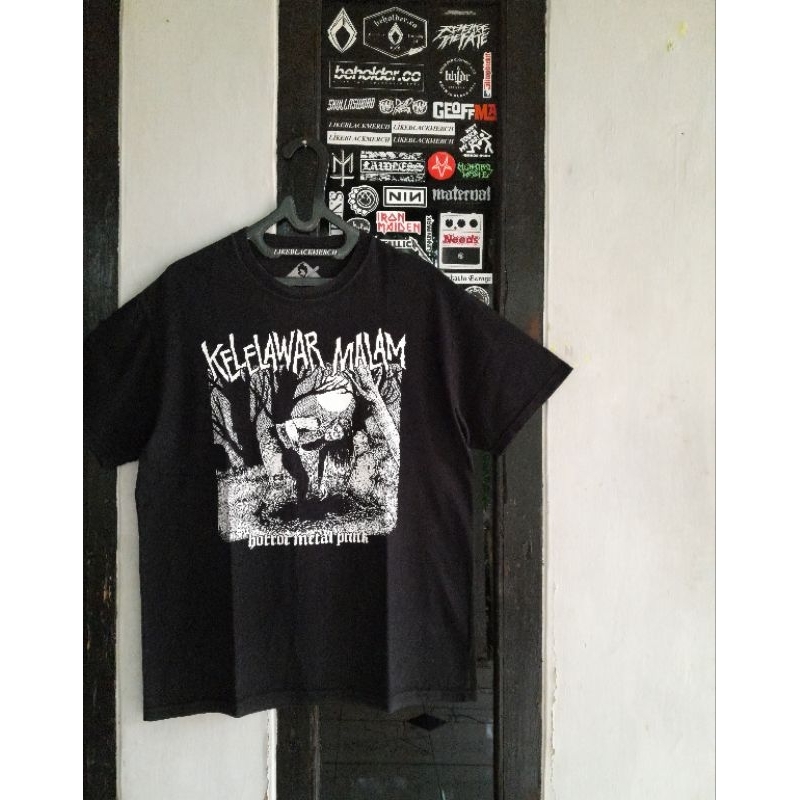 T-Shirt KELELAWAR MALAM - Horor Metal Punk (Likeblackmerch)