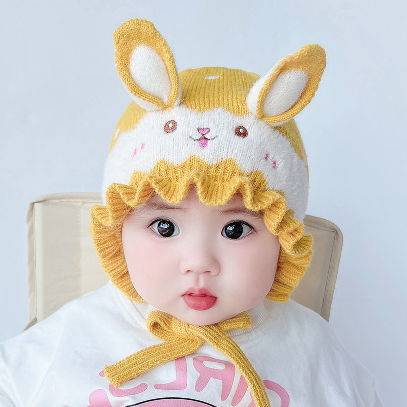 TP2-Topi Rajut Bayi Anak Laki Perempuan Cute Bunny Import