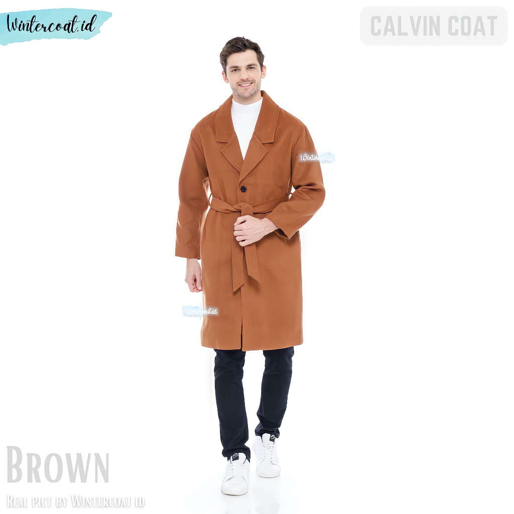 Long wool coat premium winter calvin men mantel pria import hangat high quality jacket jaket musim dingin man panjang wol big size jumbo oversize oversized