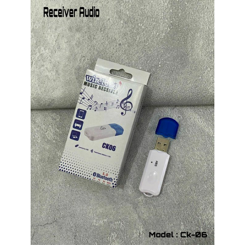 Usb bluetooth receiver CK 06 alat bluetooth musik di mobil dan speaker Batre DONGLE TANPA AUX KABEL 