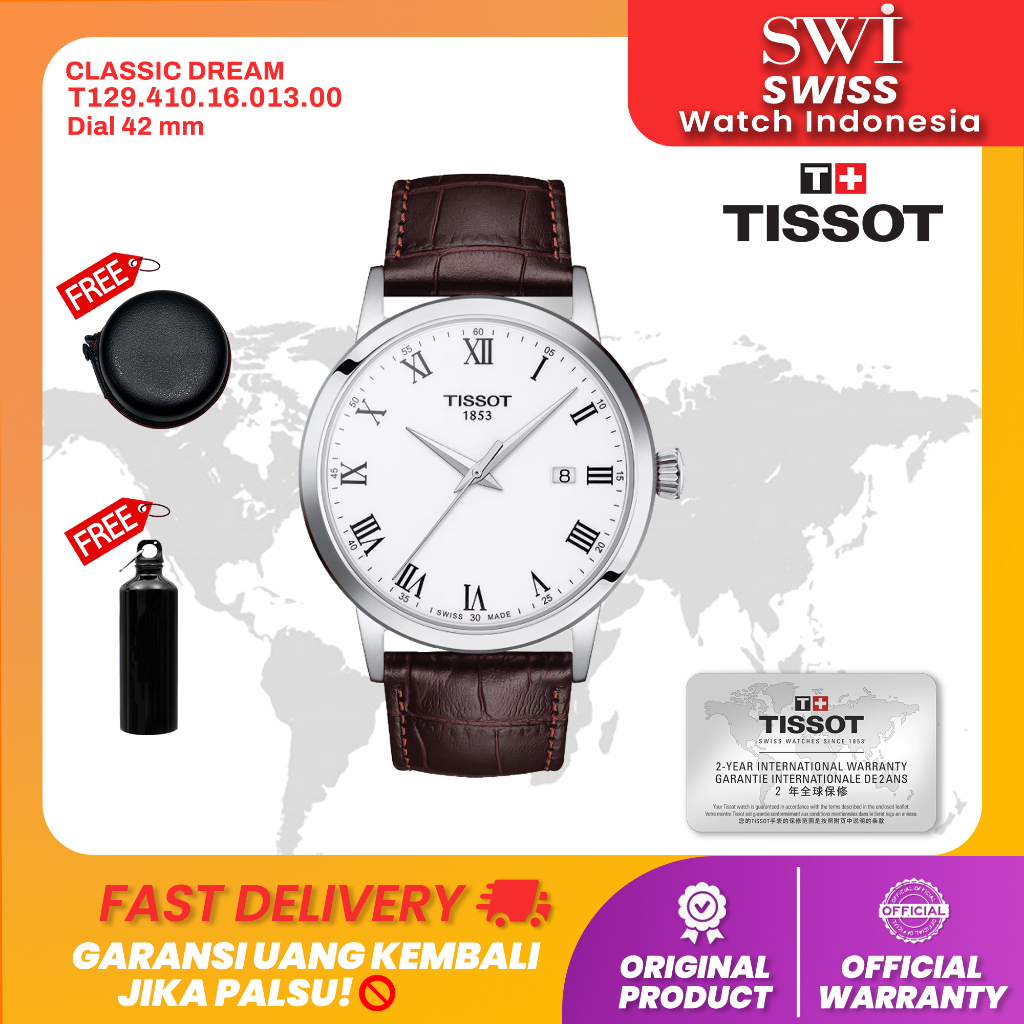 Jam Tangan Pria Analog Tissot T129.410.16.013.00 Classic Dream