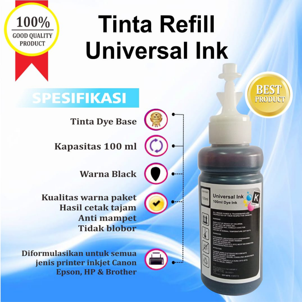 Tinta Refill Cartridge HP 682 Black Color Printer 2135 2335 2336 2337