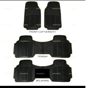 Karpet karet Tebal 3 Baris mobil Toyota Calya Daihatsu Sigra