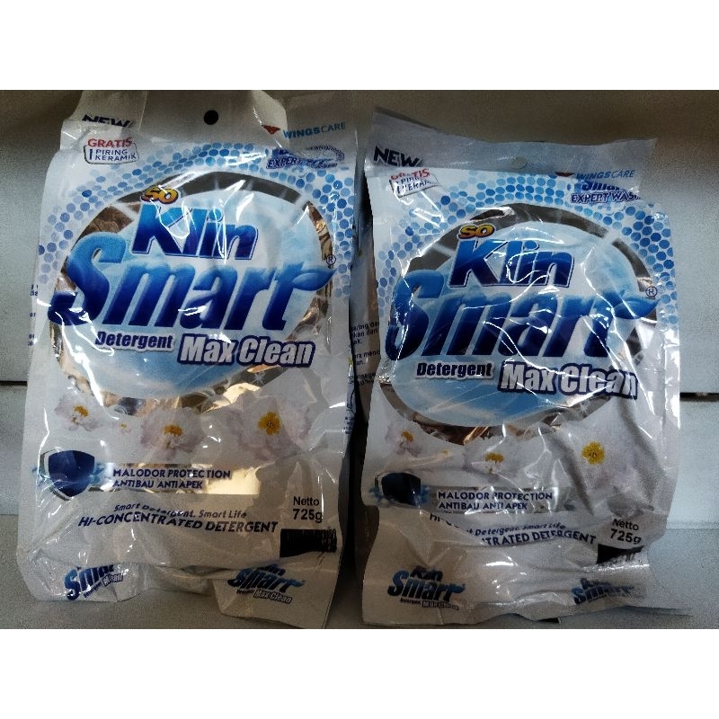 Deterjen Bubuk So Klin Smart Max Clean 725 Gr / GRATIS PIRING COKLAT
