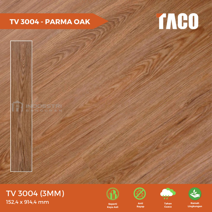 TACO Lantai Vinyl 3mm TV 3004 Parma Oak / Lantai Motif Kayu Taco