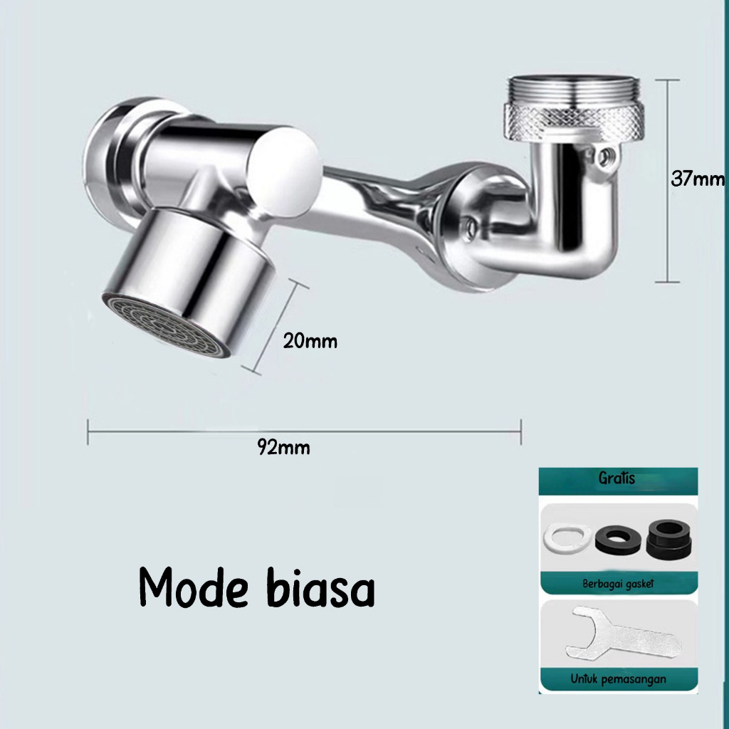 Sambungan Kran/Keran Cuci Piring Washtafel Splash Faucet Filter 360° Berkualitas Conector Faucet