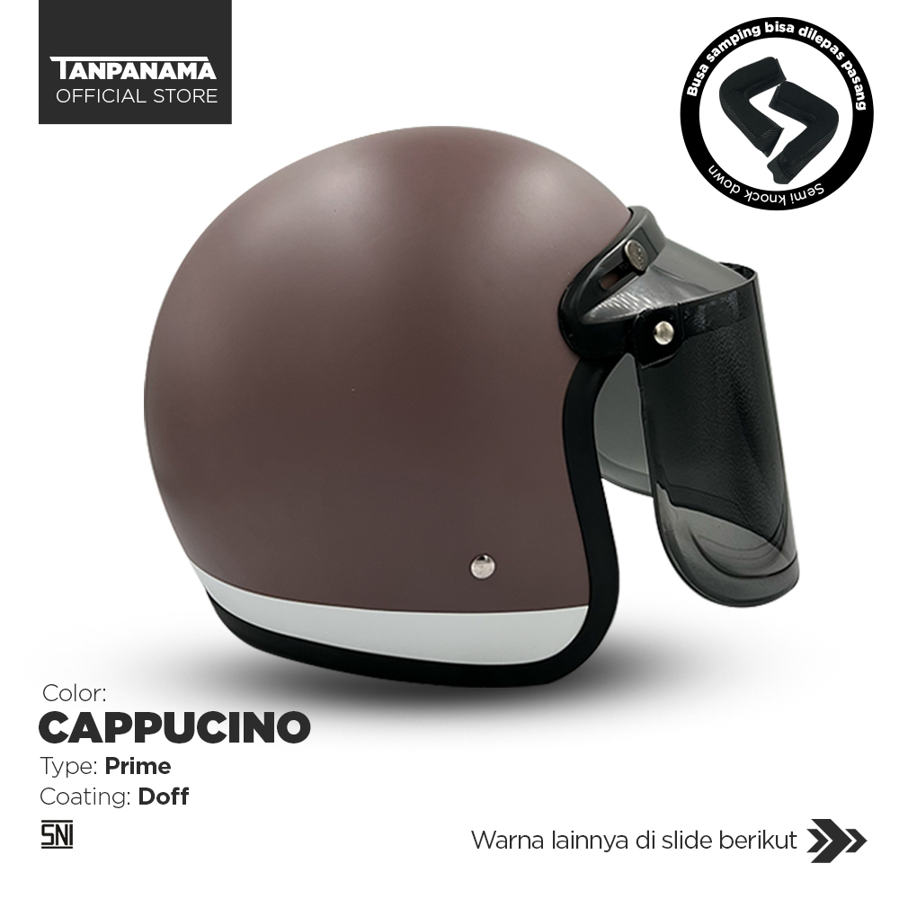 Tanpanama Helm - Helm Bogo Prime Cappucino / Helm Bogo Dewasa SNI