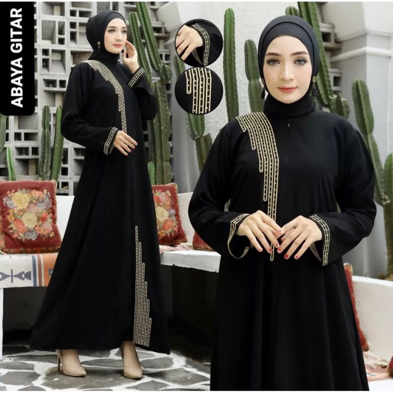 BEST SELLER !!! GAMIS ABAYA BORDIR EXCLUSIVE SYAR’I CANTIK ELEGAN MURAH