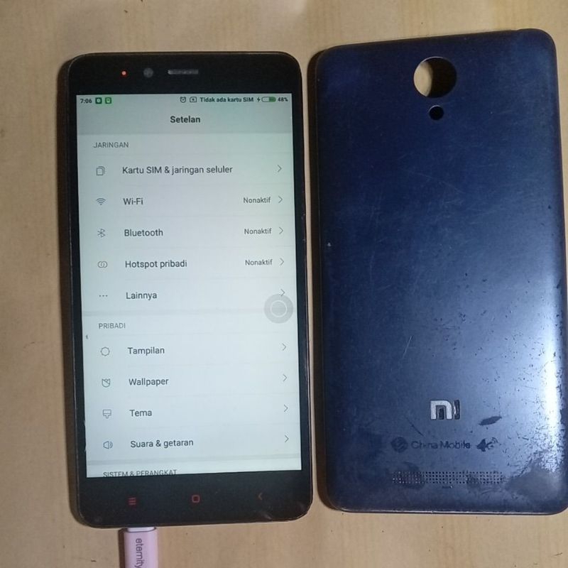 hp unit full Redmi note 2 hidup normal ada  minus lcd