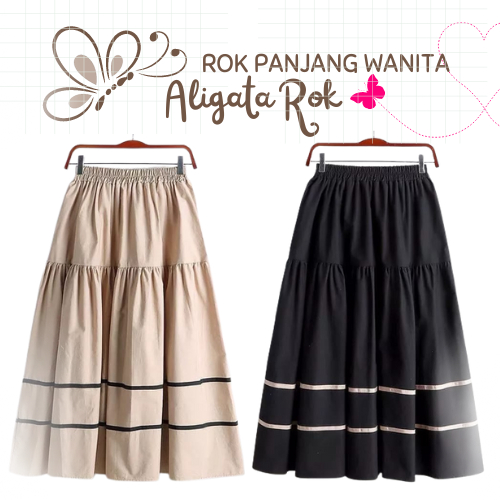 ROK WANITA ALIGATA SKIRT BAHAN LINEN ROK POLOS PANJANG / ROK WANITA KOREAN STYLE / BAHAWAN KEKINIAN / FASHION MUSLIM WANITA / SKIRT WANITA KOREAN STYLE MUSLIM