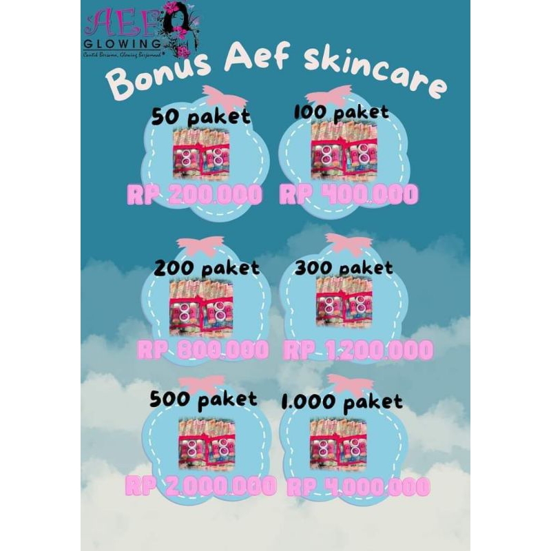 RESELLER 1 LUSIN CREAM AEF ORIGINAL 100%/paket perawatan wajah