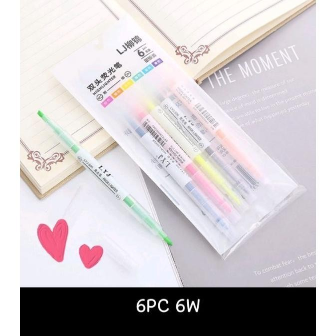

Stabilo Panjang 2 Sisi Warna Warni Isi 6 Pcs Highlighter 2 Sides