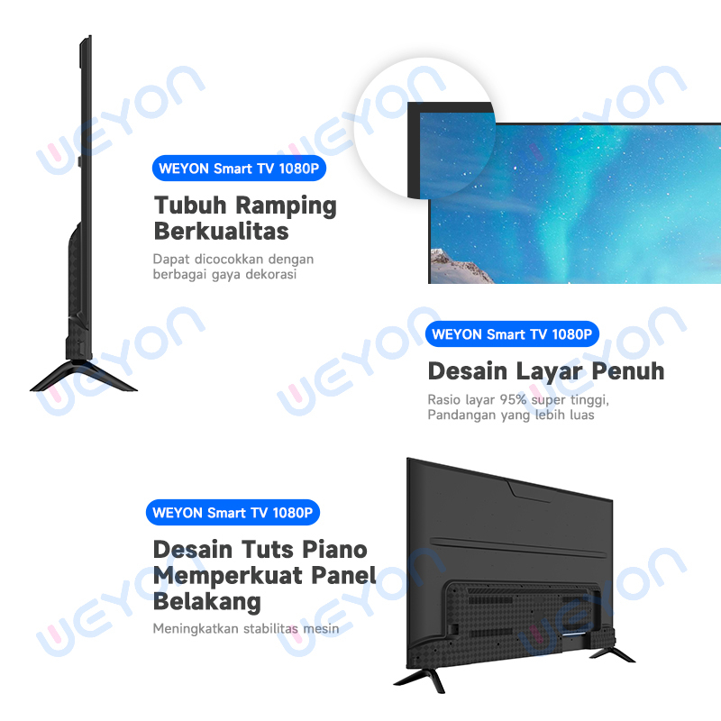 Weyon Smart TV 43 inch TV LED Digital Android 11.0 FHD Televisi DVB-T2