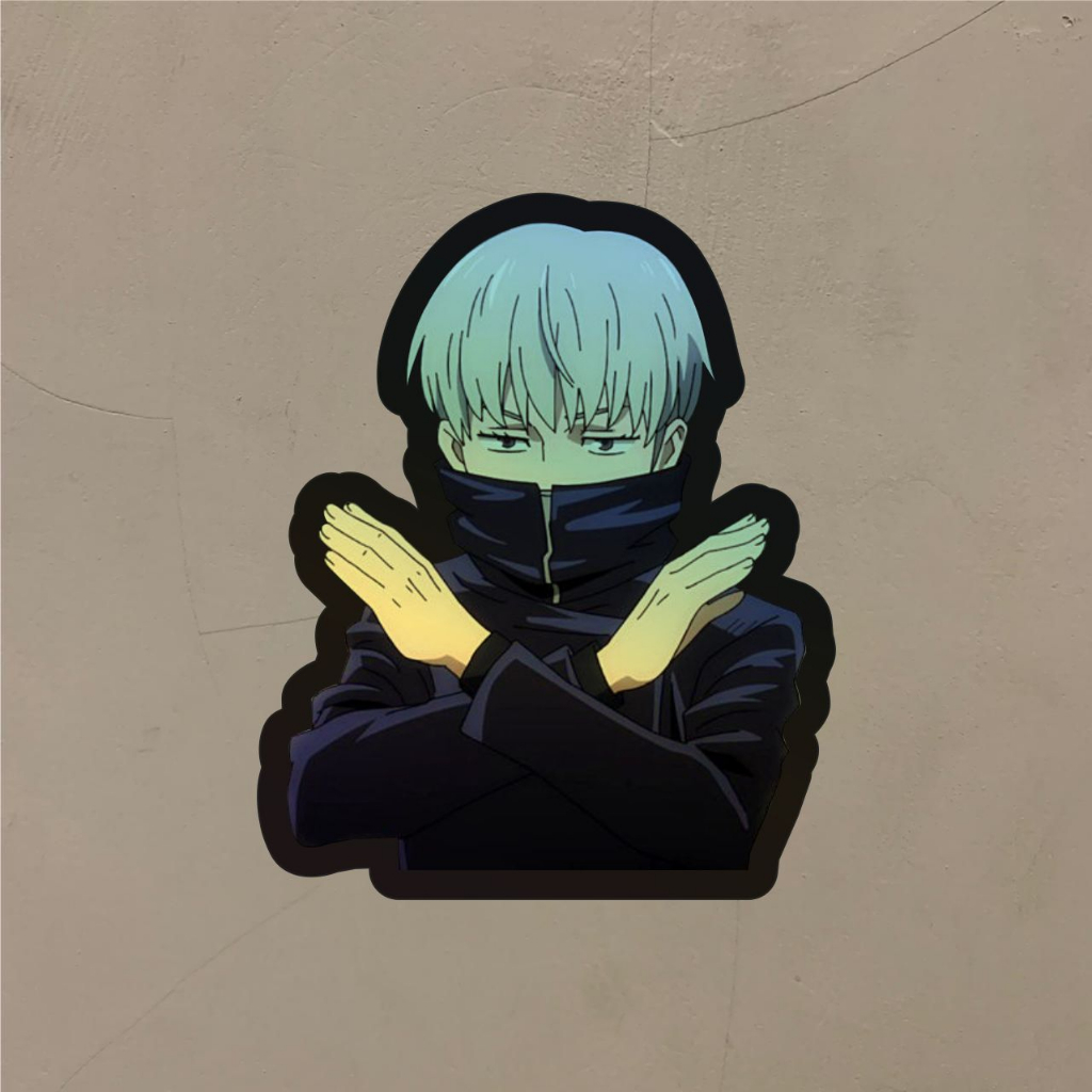 Stiker Anime Hologram Inumaki Toge Jujutsu Case Hp dan Laptop 7 Cm