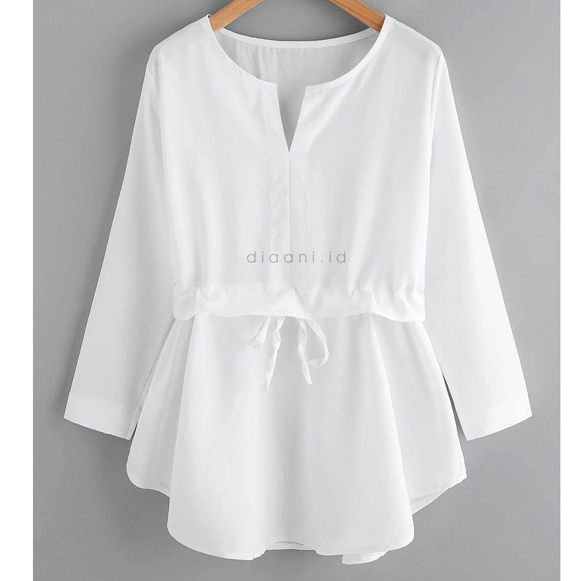 FRILY TUNIK – BAJU ATASAN POLOS WANITA TERBARU LENGAN PANJANG – ATASAN WANITA BLOUSE – ATASAN ANAK P