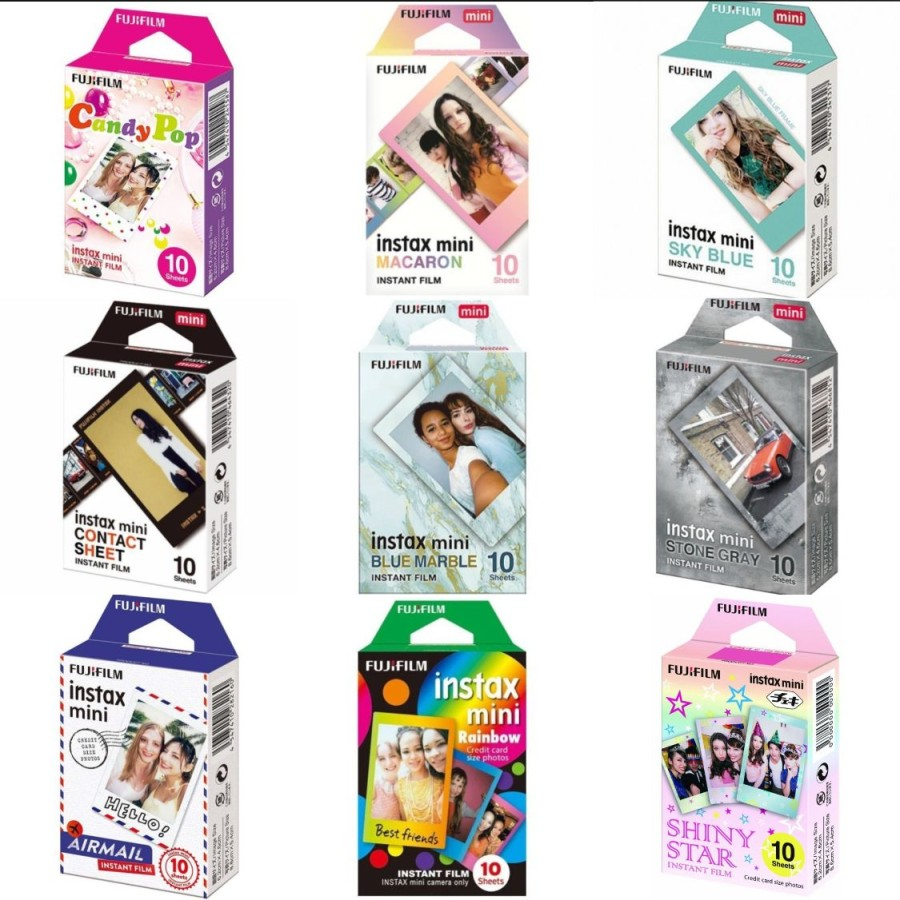 Fujifilm Instax mini isi 10 Instant Paper Film Refill Polaroid Motif