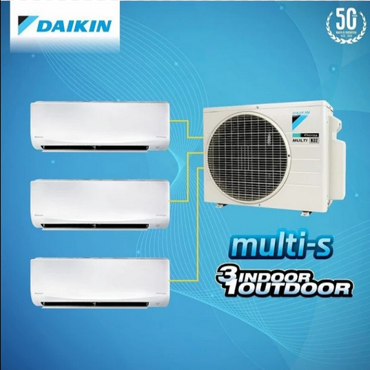 AC DAIKIN MULTI S 3 Koneksi 2MKC50QVM (1PK + 1/2PK+1/2PK)/(25+15+15)