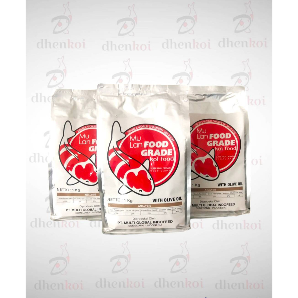 Mulan Food Grade Koi Food Super High Growth 1 kg / Pakan Ikan Koi