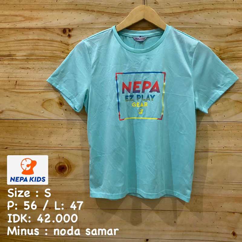kaos nepa kids size 155 fit S bahan jersey