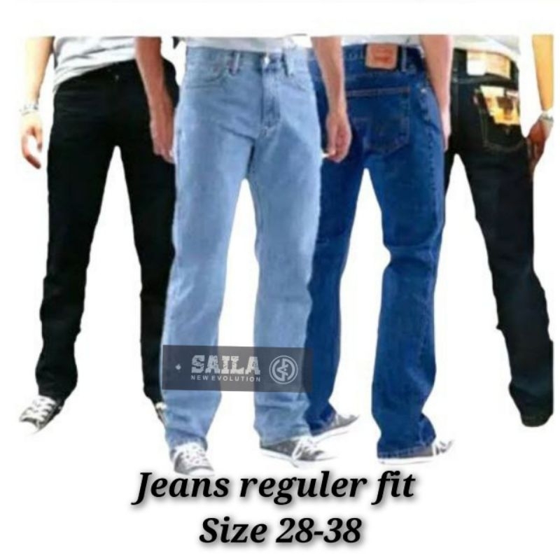 CELANA JEANS PANJANG COWOK PRIA REGULER/STANDAR